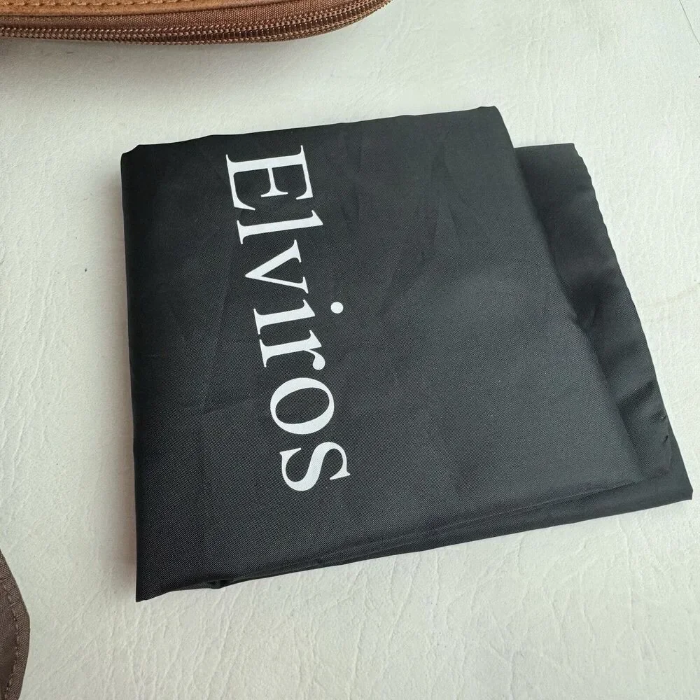 Elviros Men Toiletry Bag Water-Resistant PU Leather‎ Travel Dopp Shaving Kit New